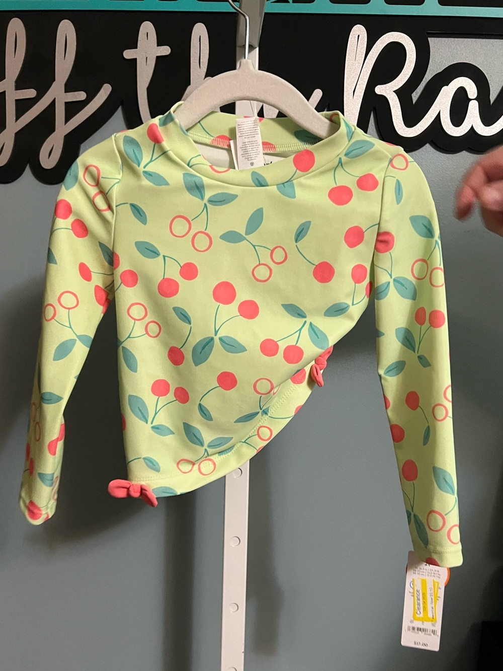 Carters Just One You Girls' Cherry Print Rash Guard  Shirt with Bikini Bottoms